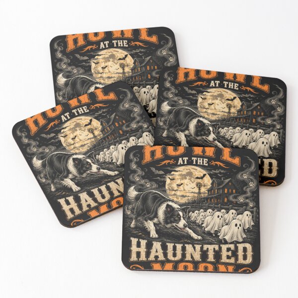 Item preview, Howl At The Haunted Moon Border Collie Halloween Ghost Herding Dog Shirt designed and sold by KnrNazimTHRE4DS.