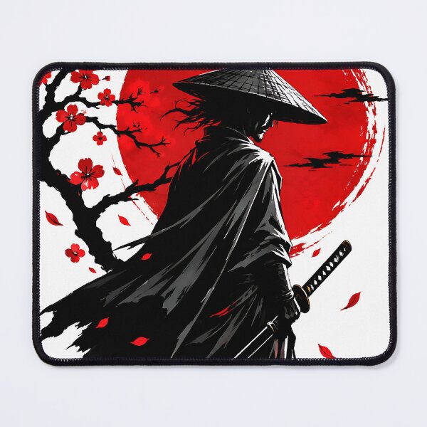 Item preview, Wandering Samurai with Cherry Blossoms and Red Sun designed and sold by Jaideep Walia.