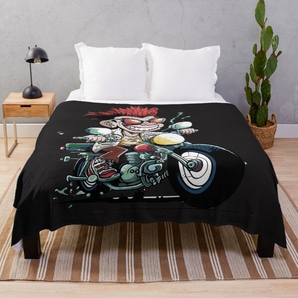 Item preview, Cool Cartoon Drawing Of A Motorcycle Rider With Mohawk designed and sold by Lovemountain.