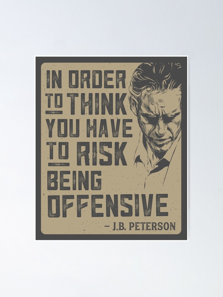 Hearty varsel feudale Jordan Peterson Quote" Poster by VerityVox | Redbubble