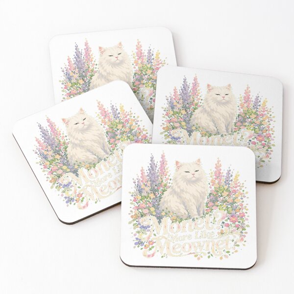 Item preview, Impressionist Monet Cat Pun Pastel Floral Meownet designed and sold by chattsuede.