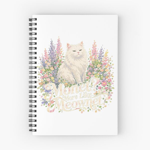 Item preview, Impressionist Monet Cat Pun Pastel Floral Meownet designed and sold by chattsuede.