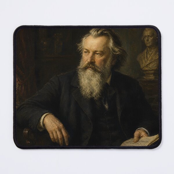 Artikelvorschau, Klassischer Meister: Johannes Brahms – Ölgemälde aus der Antike – Tiefe Harmonie entworfen und verkauft von DoReMiStudio.