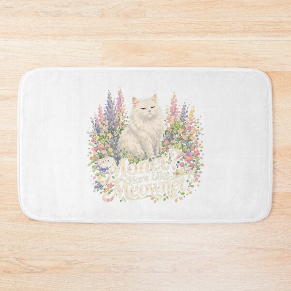 Item preview, Impressionist Monet Cat Pun Pastel Floral Meownet designed and sold by chattsuede.