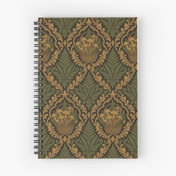 Item preview, Forager Basket Damask Seamless Pattern | Vintage Mushroom Forager Toile Repeat designed and sold by StickyGuys.