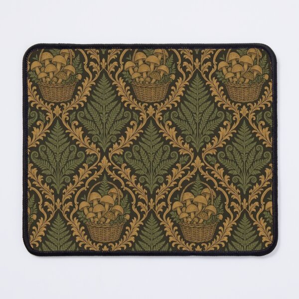 Item preview, Forager Basket Damask Seamless Pattern | Vintage Mushroom Forager Toile Repeat designed and sold by StickyGuys.