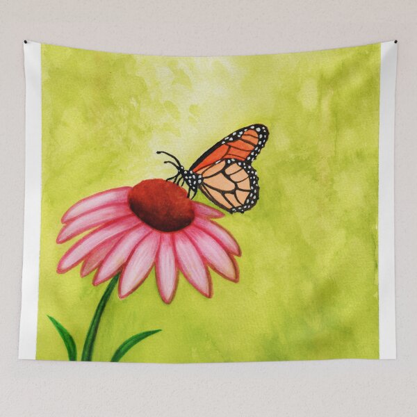 Item preview, Butterfly and Pink Flower designed and sold by Waves and Water.