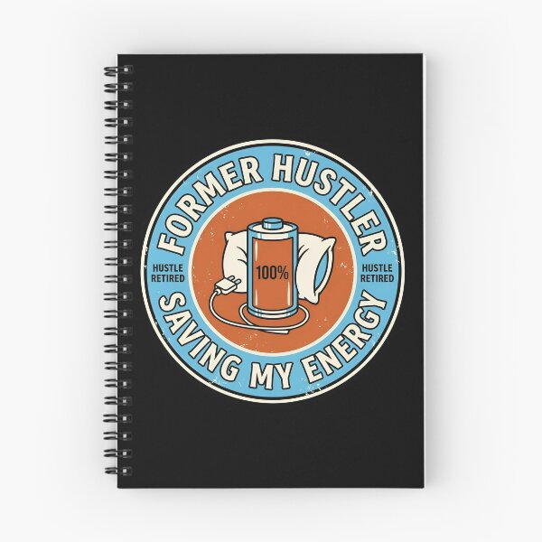 Item preview, Former Hustler Saving My Energy Retro Badge designed and sold by DuckOddity.