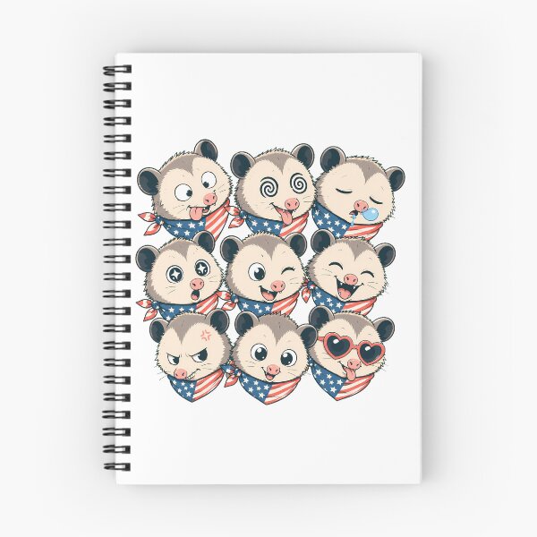 Item preview, Patriotic Opossum Faces Cartoon Emoji 4th Of July designed and sold by chattsuede.