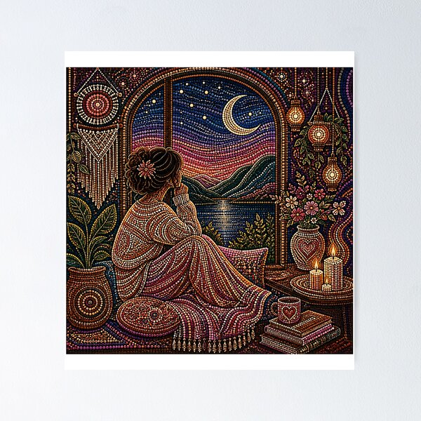 Item preview, beautiful moonlight woman designed and sold by ngangkangart.
