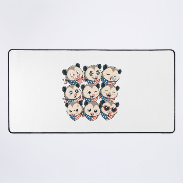 Item preview, Patriotic Opossum Faces Cartoon Emoji 4th Of July designed and sold by chattsuede.