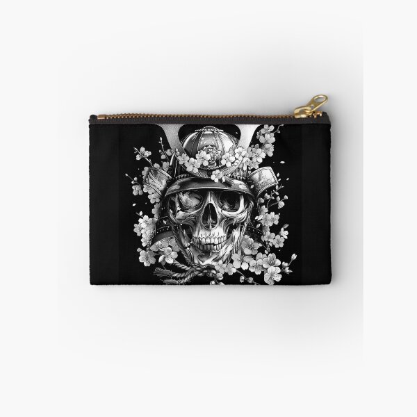 Item preview, Samurai Skull with Cherry Blossoms – Japanese Gothic Warrior Art designed and sold by inkoutninja.