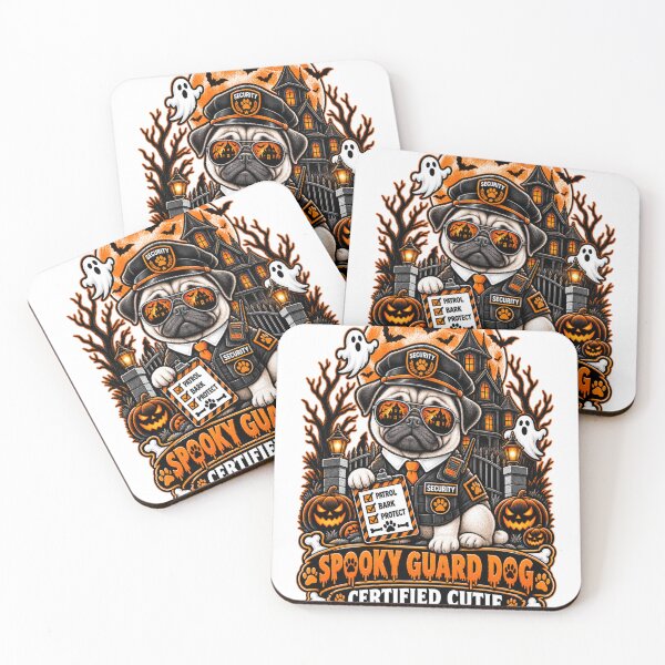 Item preview, Spooky Guard Dog Certified Cutie Pug Halloween Security Dog Shirt designed and sold by KnrNazimTHRE4DS.