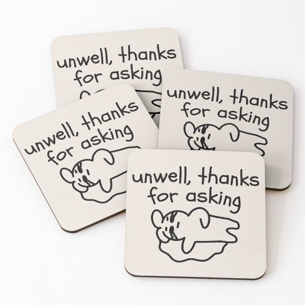 Item preview, Funny Bunny Unwell Thanks For Asking Sarcastic Phrase designed and sold by TackyTime.