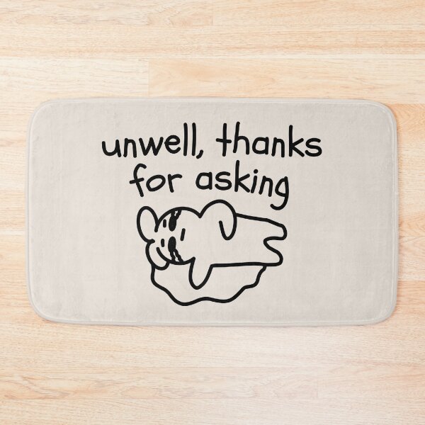 Item preview, Funny Bunny Unwell Thanks For Asking Sarcastic Phrase designed and sold by TackyTime.