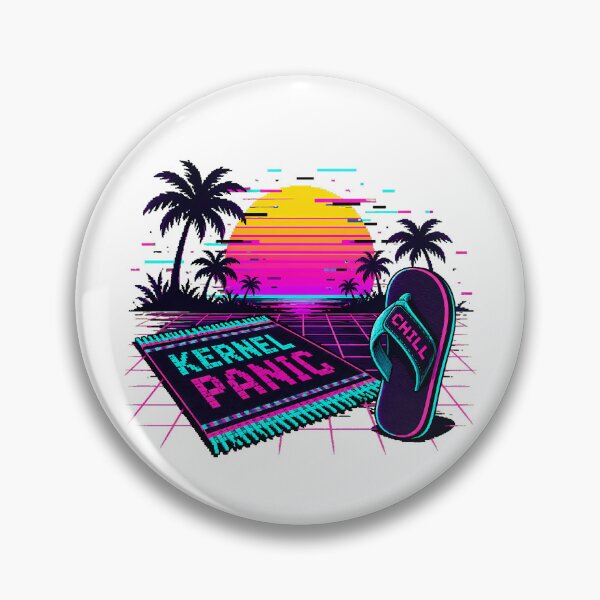 Item preview, Kernel Panic Beach Chill Synthwave Outrun Summer designed and sold by chattsuede.