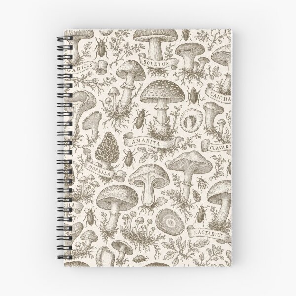 Item preview, Vintage Mushroom Toile Seamless Pattern | Vintage Mushroom Forager Toile Repeat designed and sold by StickyGuys.