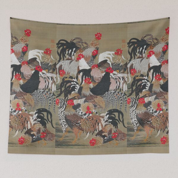Item preview, Flock of Roosters – Ito Jakuchu (1765) designed and sold by HIKARIMi.