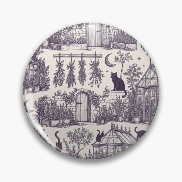 Item preview, Witch's Garden Toile Seamless Pattern | Vintage Witchy Toile Repeat designed and sold by StickyGuys.