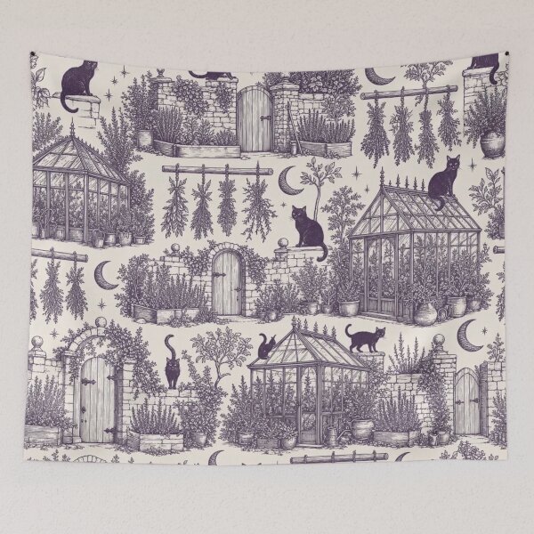Item preview, Witch's Garden Toile Seamless Pattern | Vintage Witchy Toile Repeat designed and sold by StickyGuys.