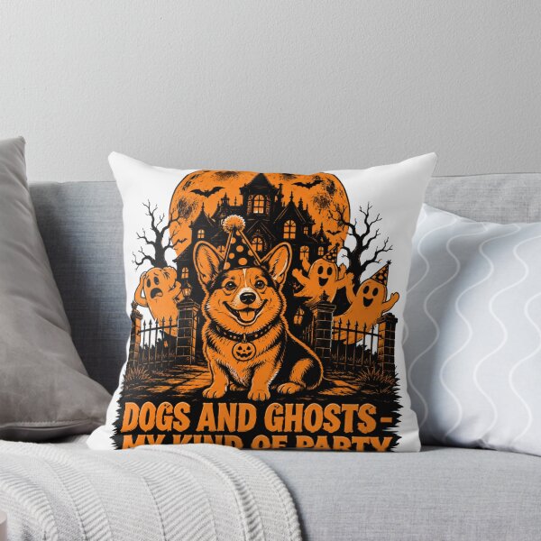 Item preview, Dogs And Ghosts My Kind Of Party Corgi Halloween Funny Corgi Party Shirt designed and sold by KnrNazimTHRE4DS.