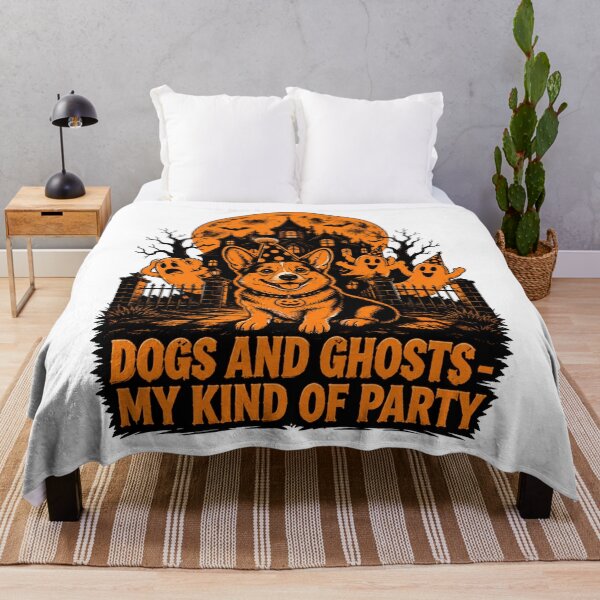 Item preview, Dogs And Ghosts My Kind Of Party Corgi Halloween Funny Corgi Party Shirt designed and sold by KnrNazimTHRE4DS.