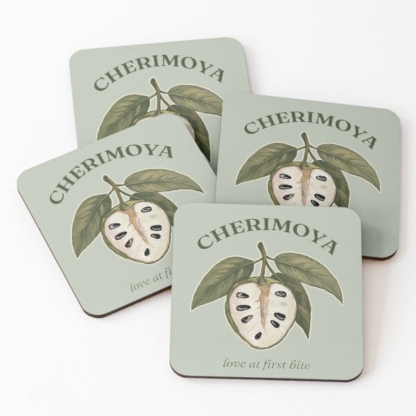 Item preview, Cherimoya Love at First Bite - green background designed and sold by AgnieshkaSiwek.