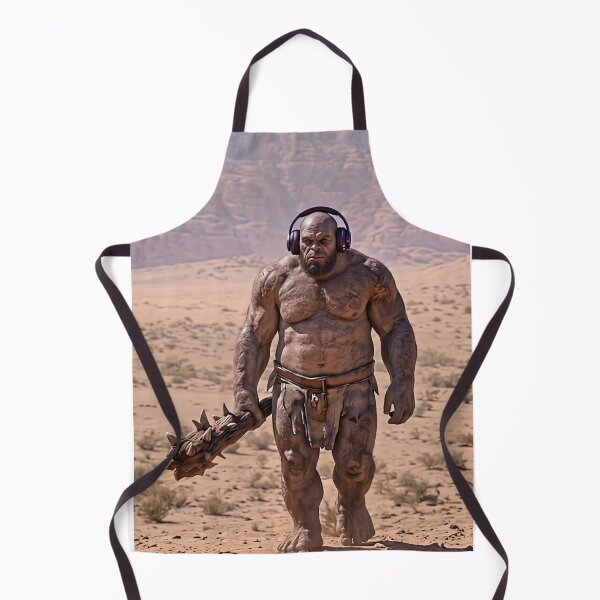 Item preview, Desert Giant with Headphones – Funny Fantasy Ogre Art designed and sold by simple..shop.