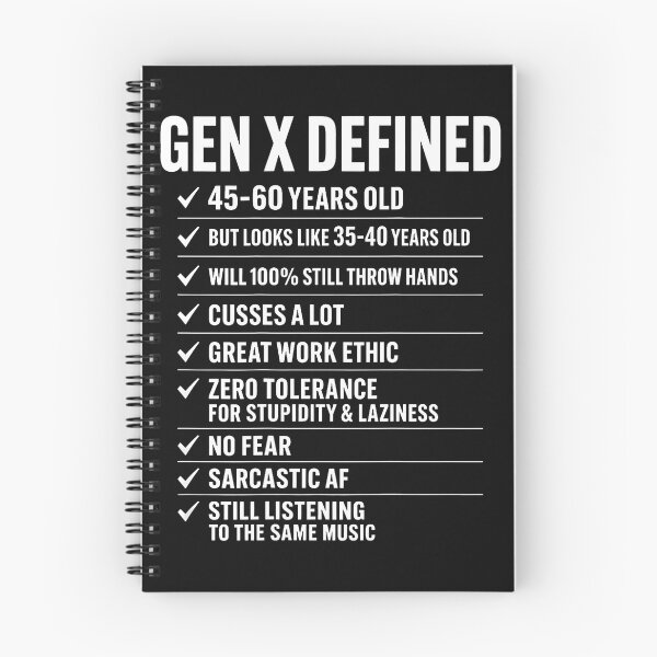 Item preview, Gen X Defined 45-60 Years Old Funny Generation X Checklist designed and sold by JamesCrArt.