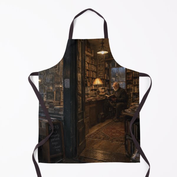 Item preview, Rainy Night at the Old Bookshop designed and sold by optimusprime39.