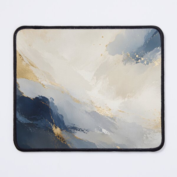 Item preview, Navy Blue Gold Abstract Painting Luxury Fluid Marble Art designed and sold by Kimos Creative Store.