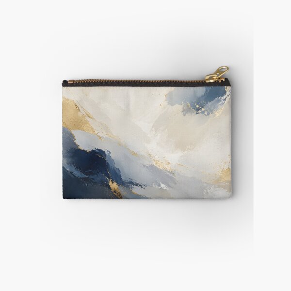 Item preview, Navy Blue Gold Abstract Painting Luxury Fluid Marble Art designed and sold by Kimos Creative Store.