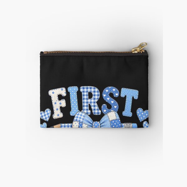 Item preview, 1st First Grade Back to School Blue Bow Coquette Patchwork designed and sold by CriseldaBruning.