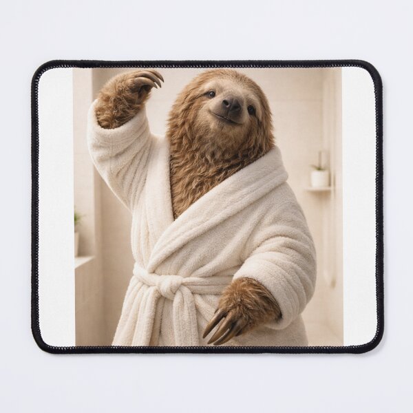 Item preview, Cozy Bathrobe Giant Ground Sloth designed and sold by Sillytoe.