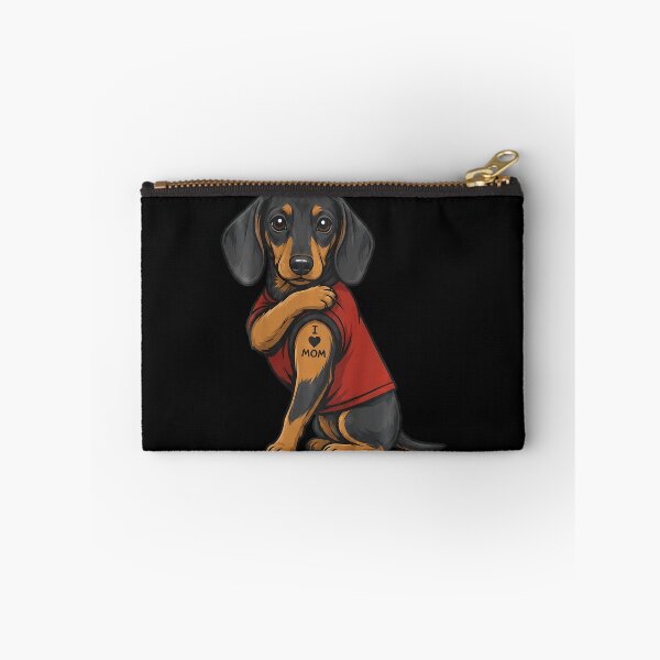 Item preview, I Love Mom Tattoed Dog Mama Dachshund Owner Dog Lover designed and sold by JamesCrArt.