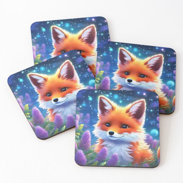 Item preview, Cosmic Starlight Fox in Lavender Fields designed and sold by SolenLumens.