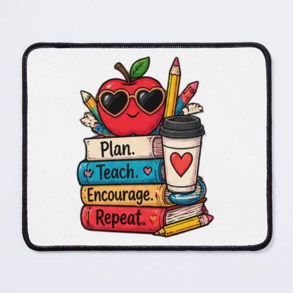 Item preview, Plan Teach Encourage Repeat - Apple Teacher designed and sold by joy-Moons.