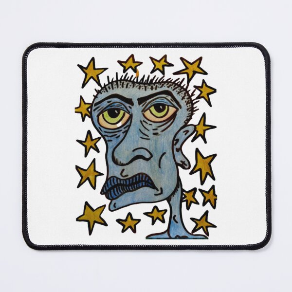 Item preview, Starry Blue Face Trippy Abstract Yellow Stars Graphic designed and sold by andymcdart.