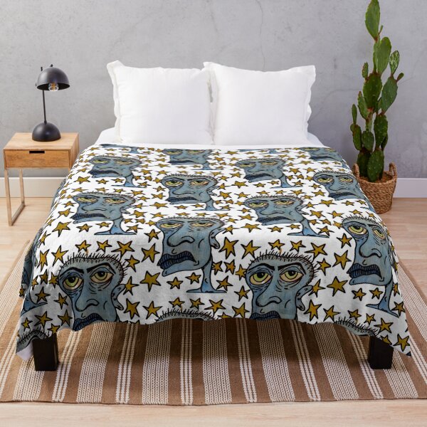 Item preview, Starry Blue Face Trippy Abstract Yellow Stars Graphic designed and sold by andymcdart.