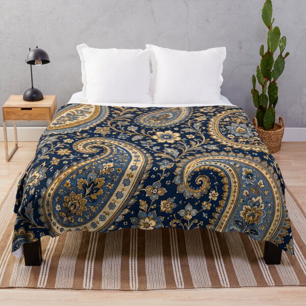Item preview, Vintage Paisley Floral Pattern Bohemian Textile Inspired Print designed and sold by PinUpPizzazz.