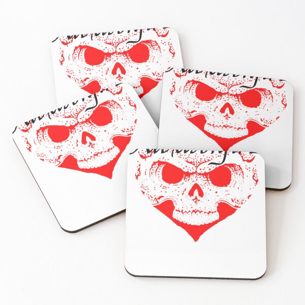 Item preview, Red Silhouette Heart Skull designed and sold by CosmicHollow.