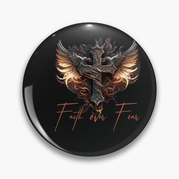 Item preview, Biker Angel Wings Christian Cross Faith Over Fear designed and sold by FrankIsabel.