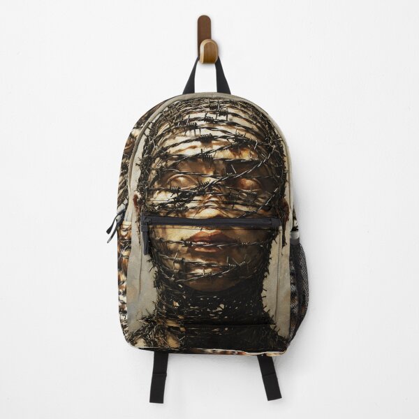 Item preview, Bound in Silence – Barbed Wire Symbolic Portrait designed and sold by RamyGallery.