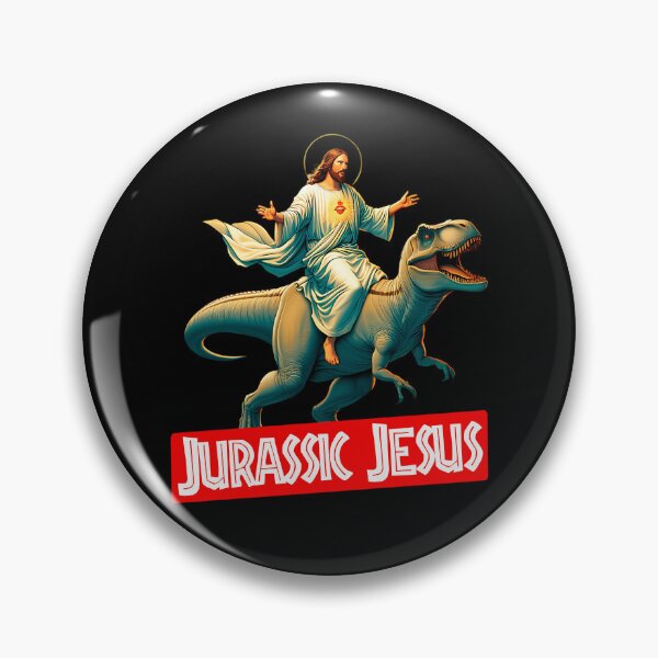 Item preview, Jesus Christ Riding T-Rex designed and sold by CuteIdeaArt.