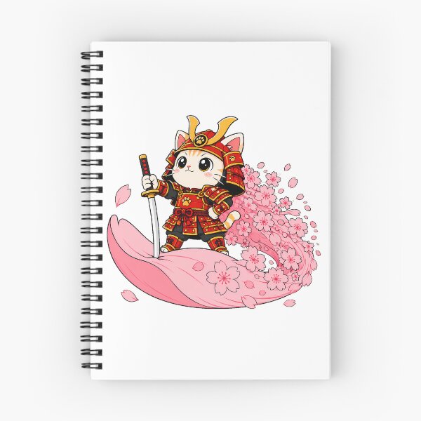 Item preview, Chibi Samurai Cat Warrior With Katana And Cherry Blossoms designed and sold by chattsuede.