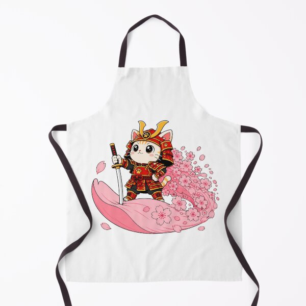 Item preview, Chibi Samurai Cat Warrior With Katana And Cherry Blossoms designed and sold by chattsuede.