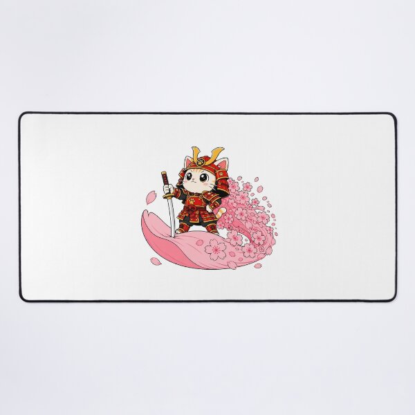 Item preview, Chibi Samurai Cat Warrior With Katana And Cherry Blossoms designed and sold by chattsuede.