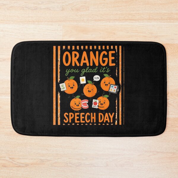 Item preview, Striped Speech Therapy Orange You Glad It'S Speech Day Slp designed and sold by JamesCrArt.