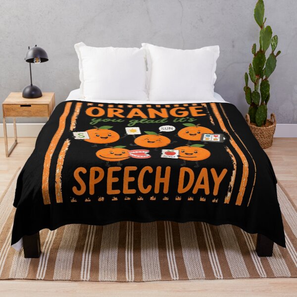 Item preview, Striped Speech Therapy Orange You Glad It'S Speech Day Slp designed and sold by JamesCrArt.