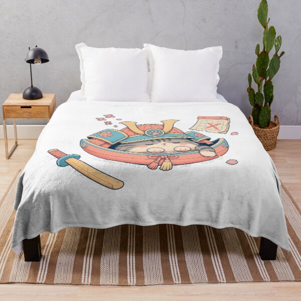 Item preview, Sleepy Samurai Cat Pastel Chibi Anime Lover designed and sold by chattsuede.